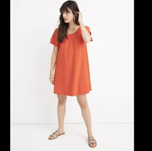 Madewell Texture & Thread Tiered-Sleeve Shift Dress